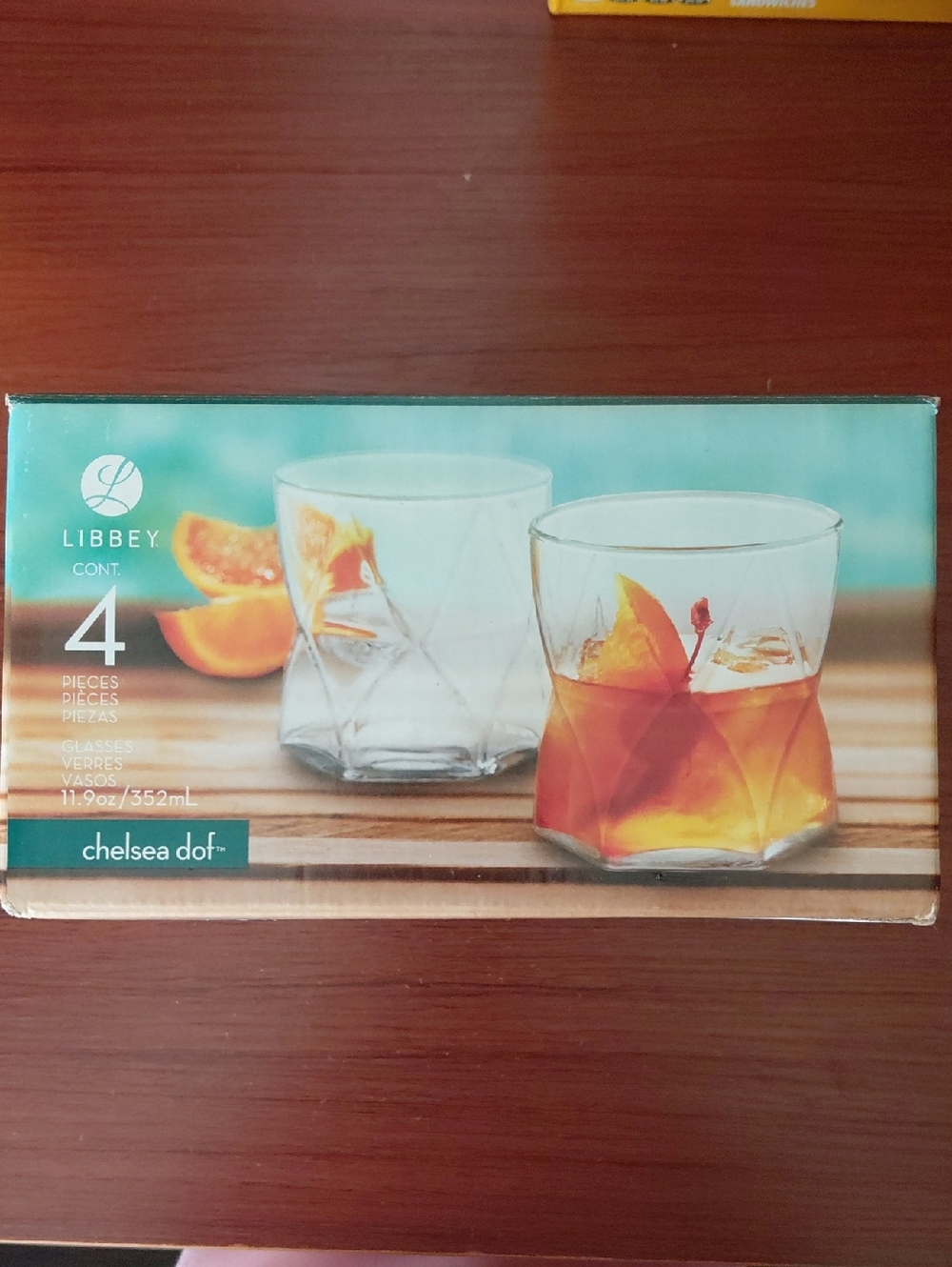 Libbey Clear Faceted Chelsea Dof Glasses - Clear. Set Of 4